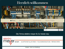 Tablet Screenshot of elektro-meyer.ch